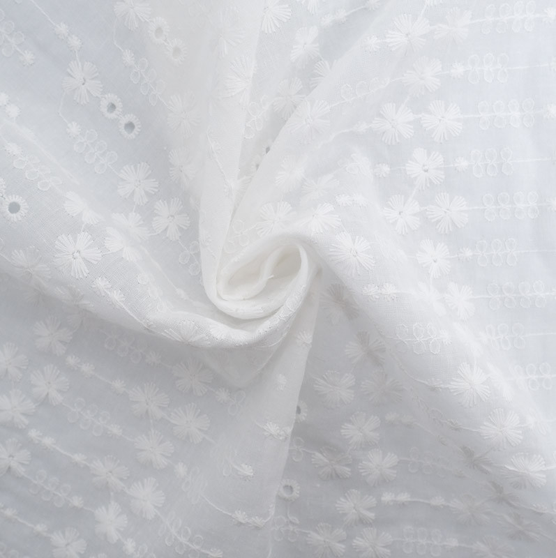 Broderie Anglaise Blanc Crème Cerisier - Maison Klem